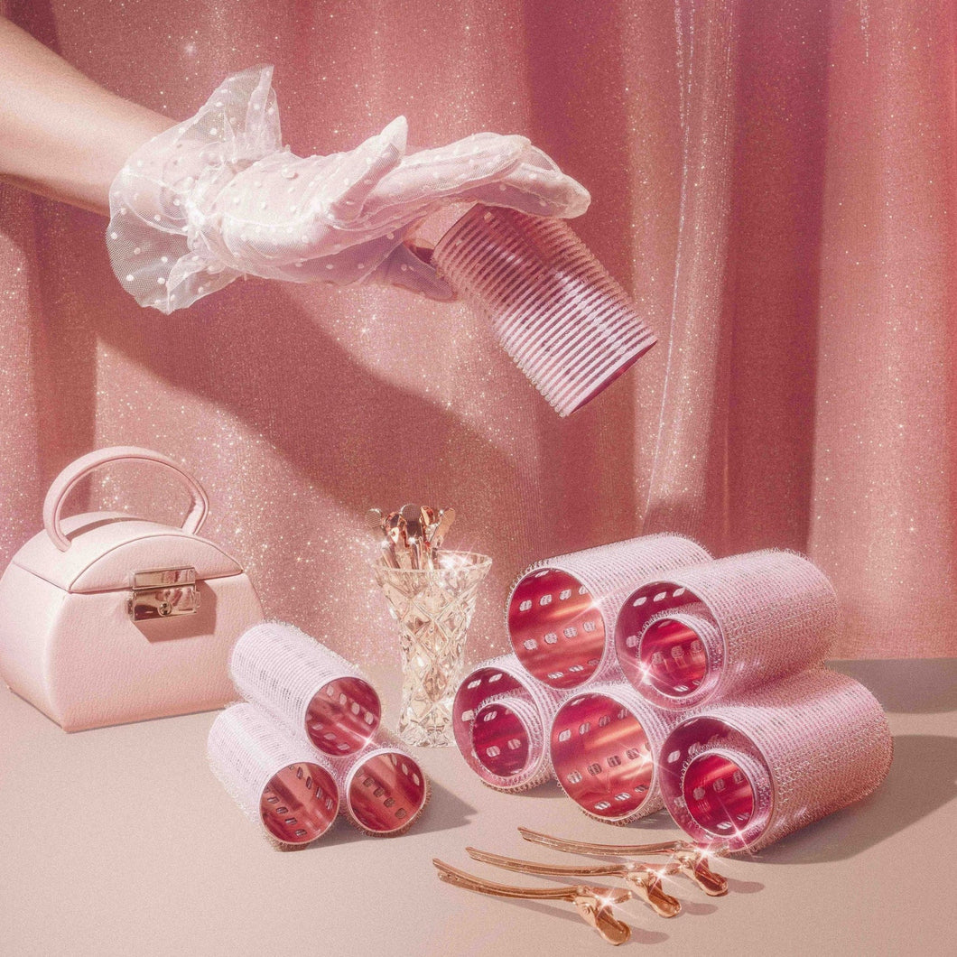 The Marilyn Set - Xtra Wide Quick Grip Rollers Rose Gold