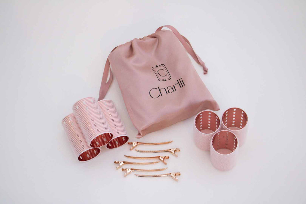The Volume Set - Xtra Wide Quick Grip Rollers Rose Gold
