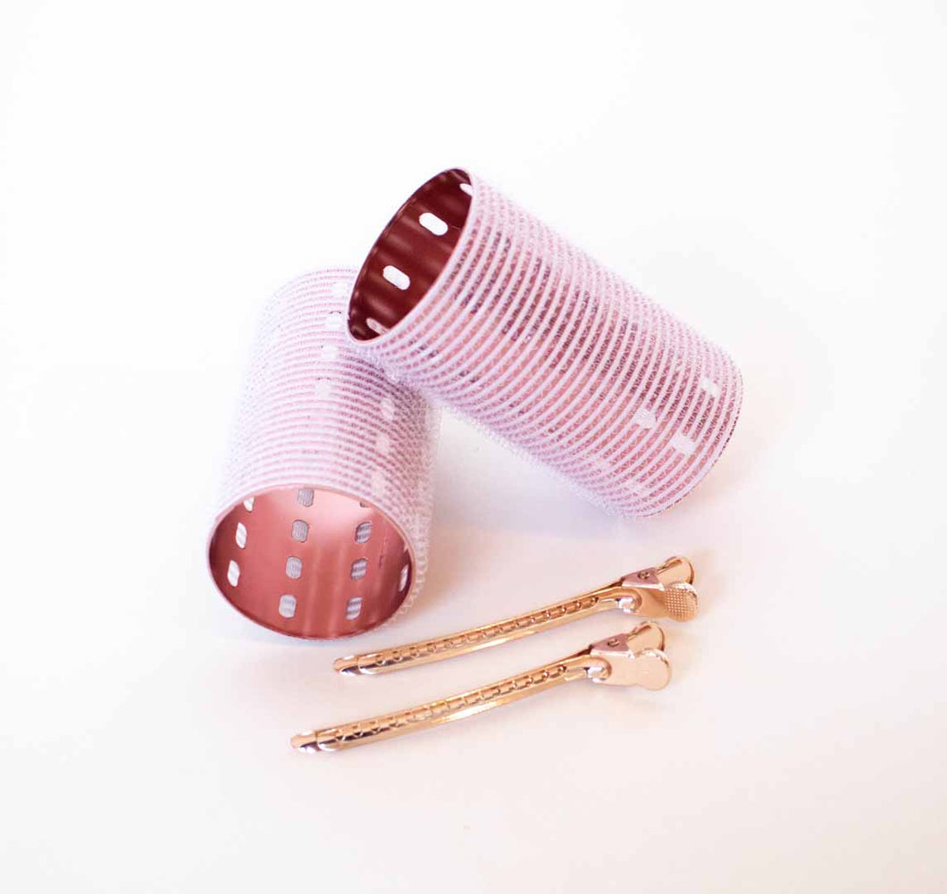 The Fringe Kit- Xtra Wide Quick Grip Rollers Rose Gold